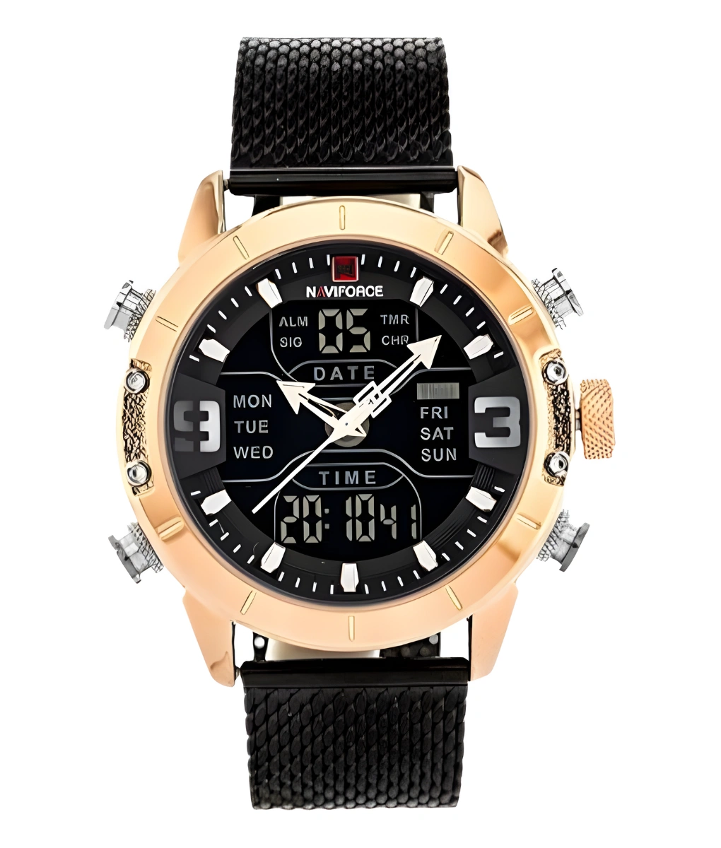 ساعت مچی نیوی فورس naviforce بند فلزی مدل NF9153