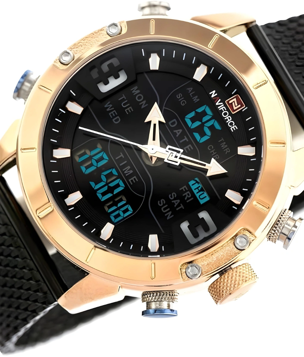 ساعت مچی نیوی فورس naviforce بند فلزی مدل NF9153