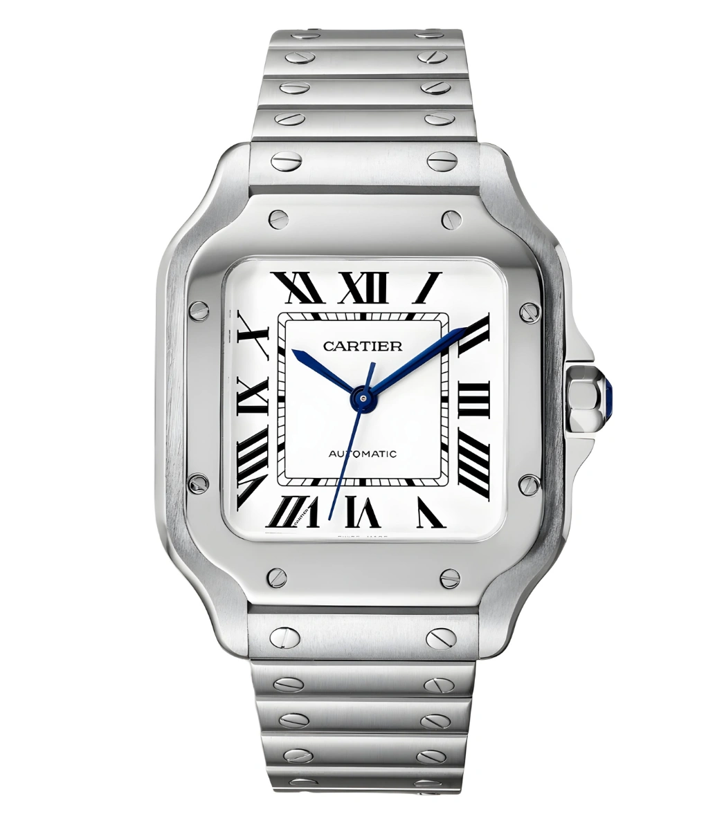 ساعت مچی مردانه بند فلزی کارتیه مدل سانتوز Cartier Santos 