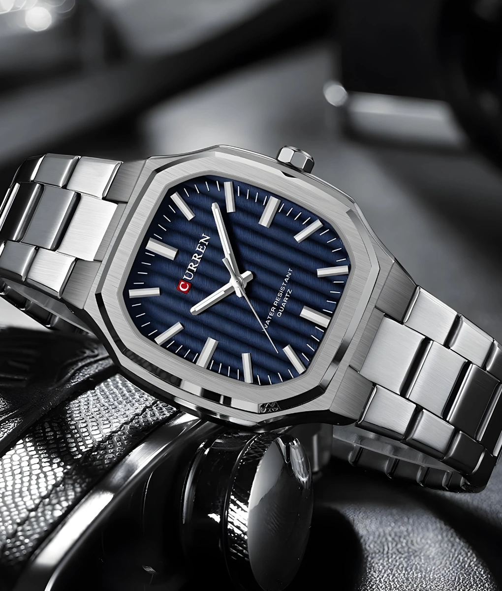 ساعت مچی مردانه کورن curren بند فلزی مدل 8458 bb