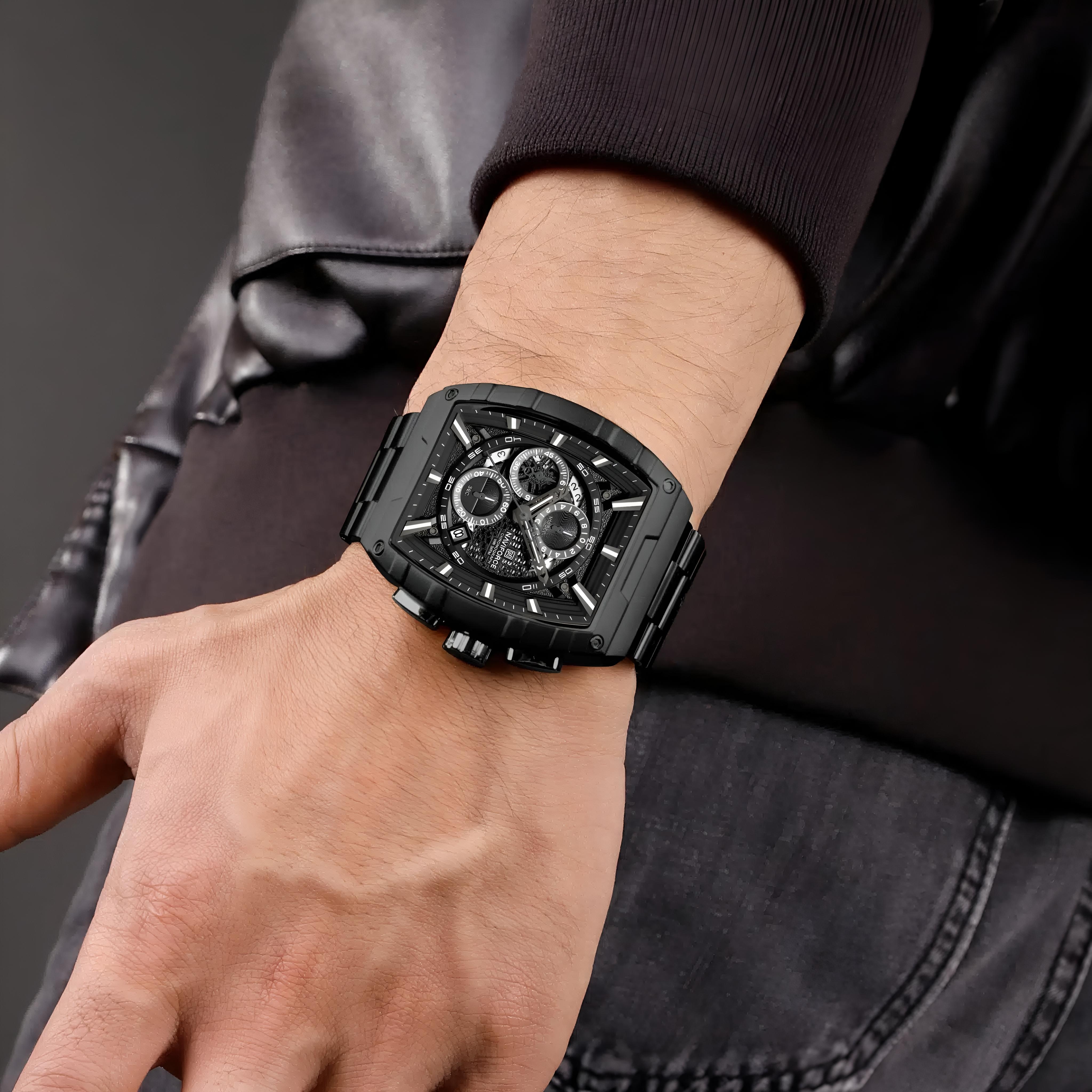 ساعت مچی مردانه نیوی فورس naviforce بند فلزی مدل nf8066