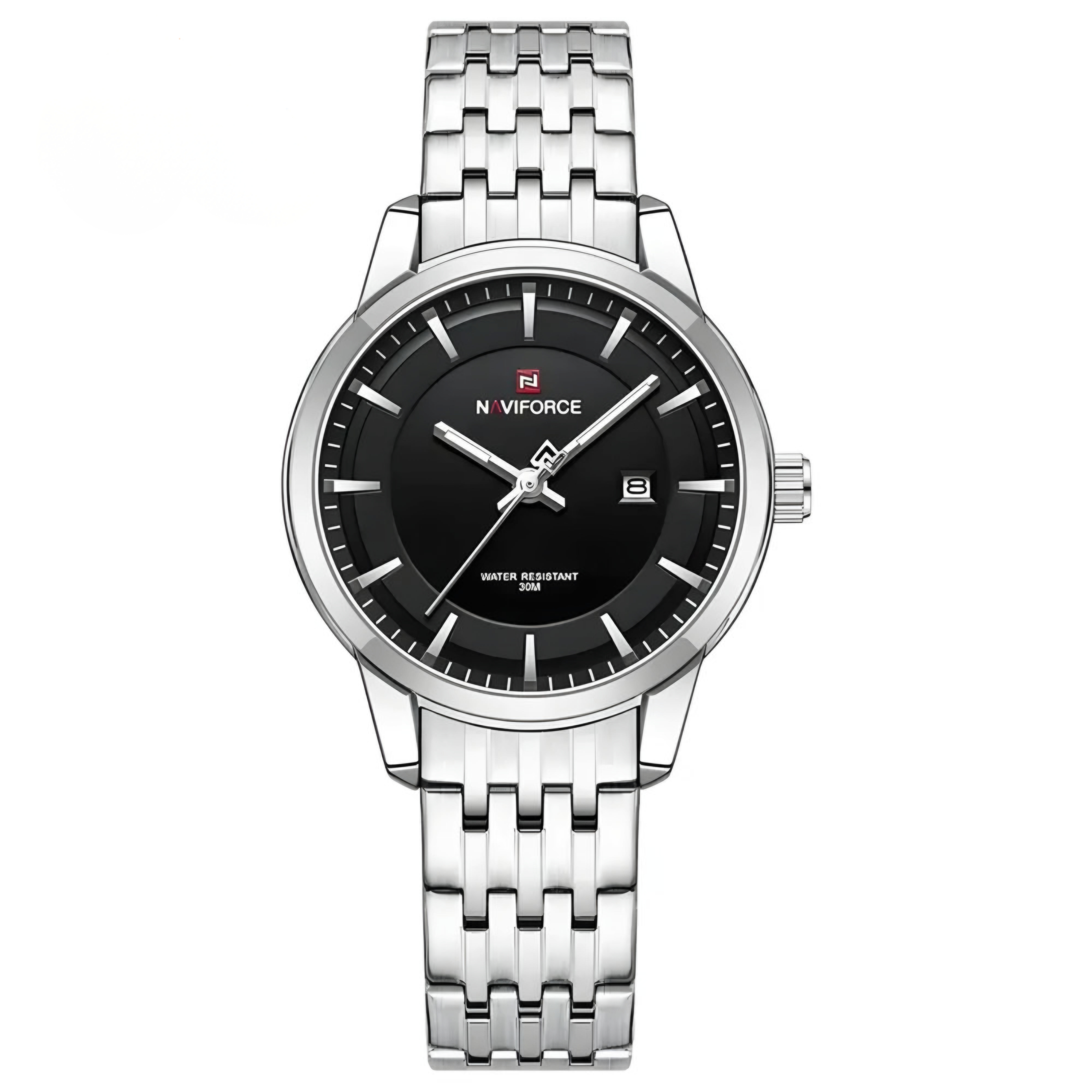 ساعت مچی زنانه نیوی فورس naviforce بند فلزی مدل nf9228