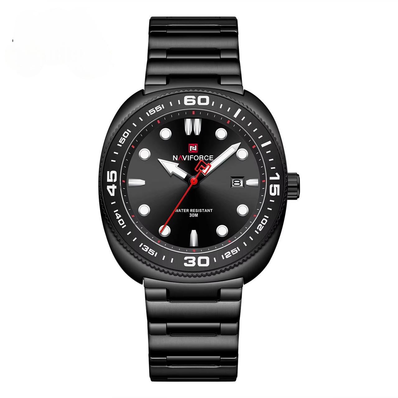 ساعت مچی مردانه نیوی فورس naviforce بند فلزی مدل nf9250 مشکی