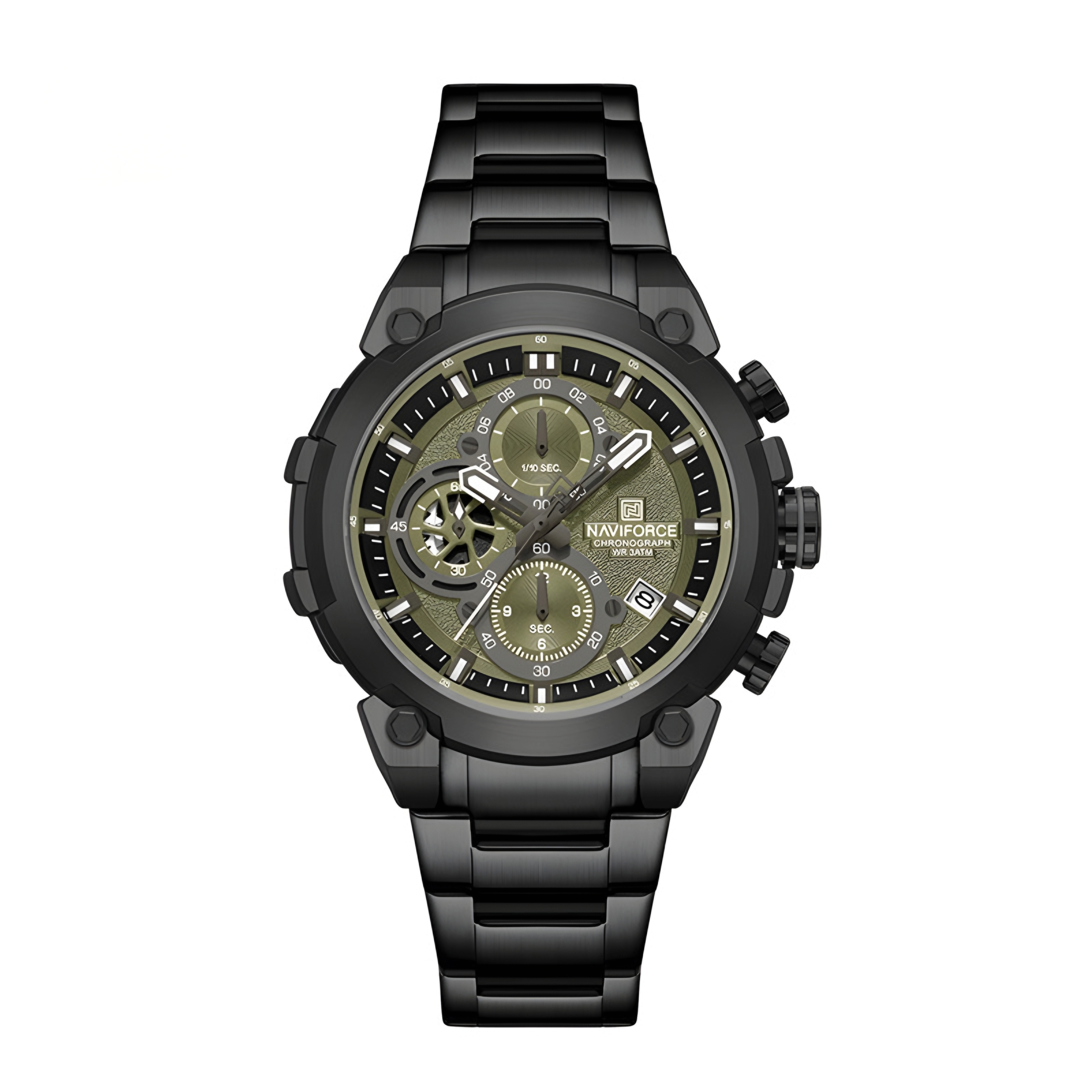 ساعت مچی مردانه نیوی فورس naviforce بند فلزی مدل nf8071