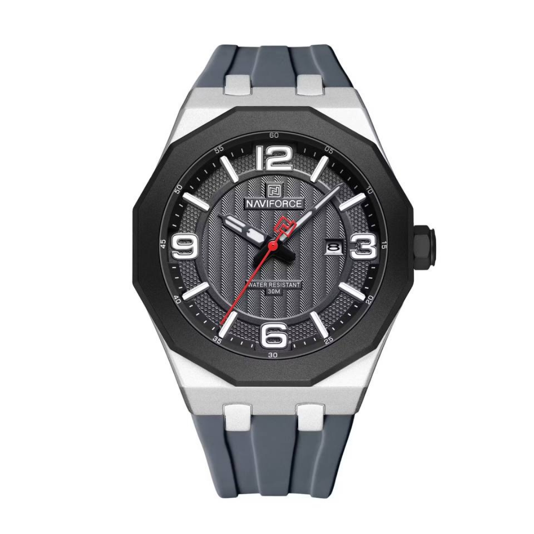 ساعت مچی مردانه نیوی فورس naviforce بند سیلیکونی مدل nf8079