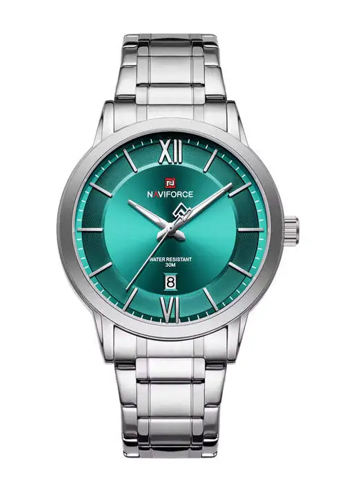 ساعت مچی مردانه نیوی فورس naviforce بند فلزی مدل nf9254 سبز
