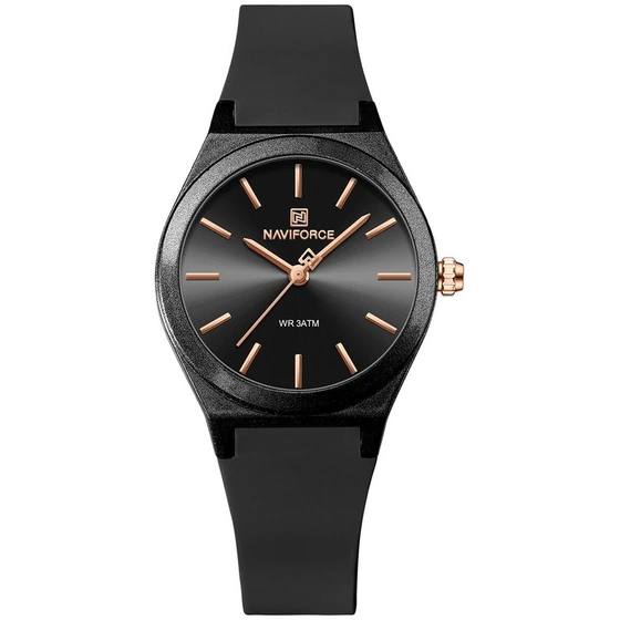 ساعت مچی زنانه نیوی فورس naviforce بند فلزی مدل nf5056 مشکی